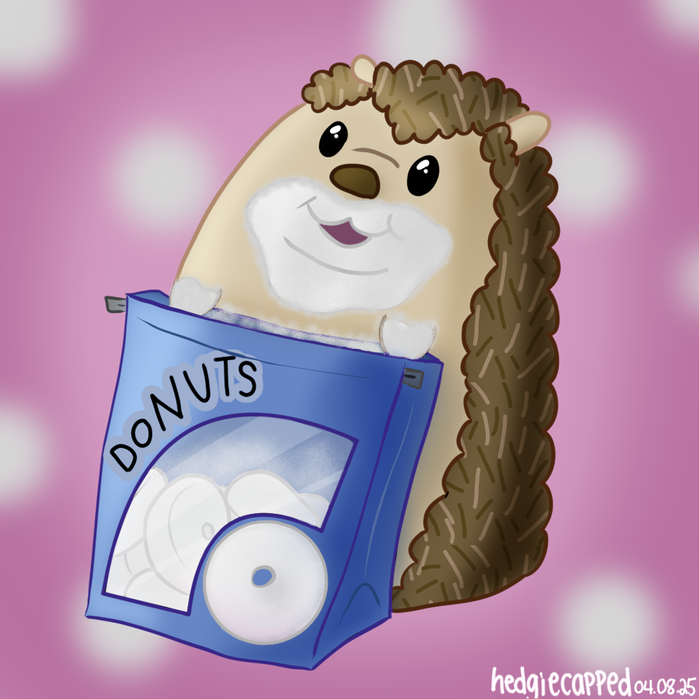 Bill eats powdered Donuts