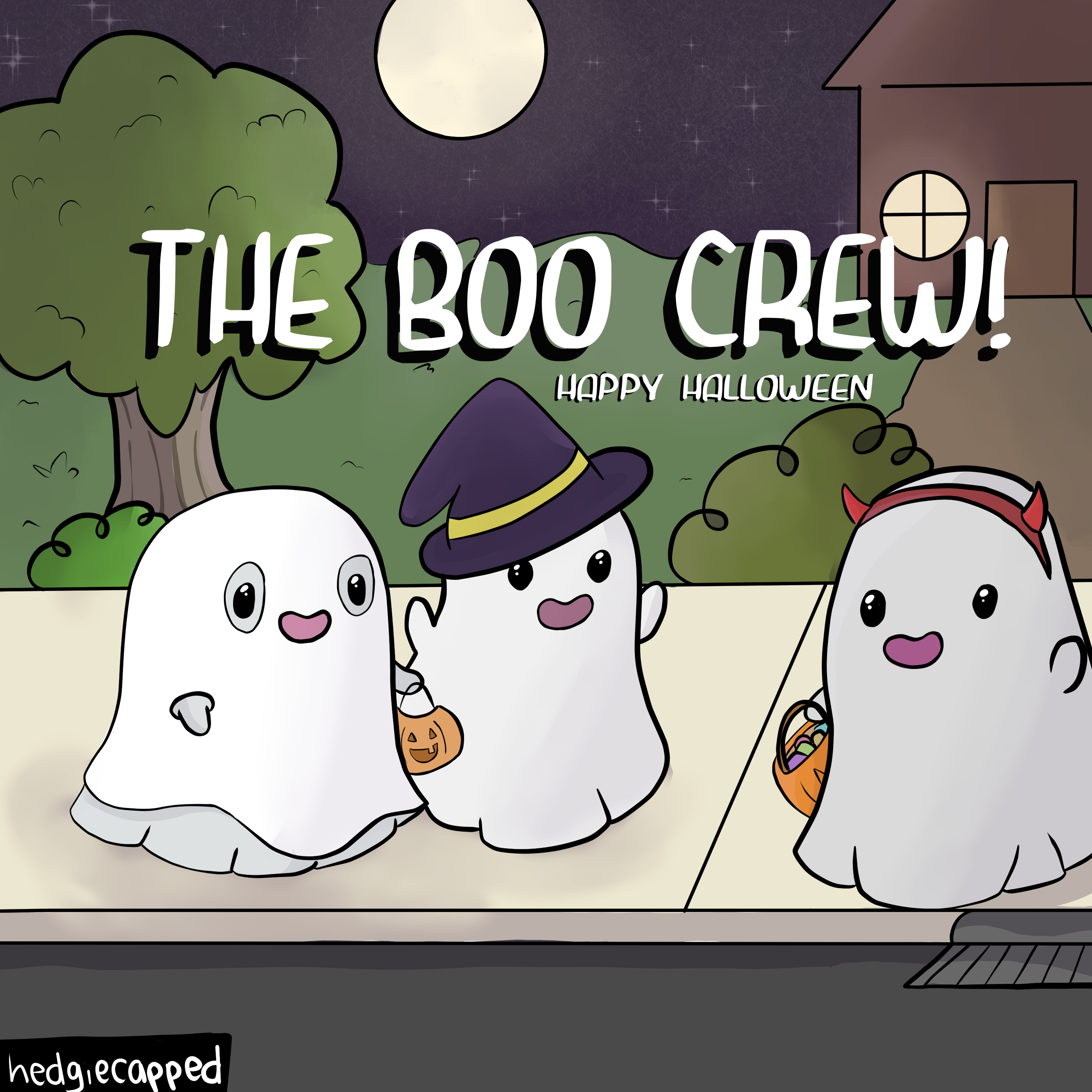 Ghosties go trick or treating